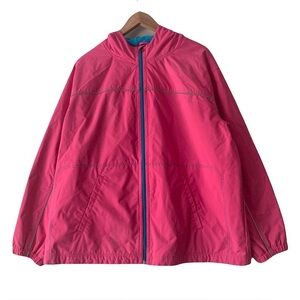 Hanna Andersson Full Zip Hooded Jacket Girls Size XL Pink Fleece Lined Outerwear